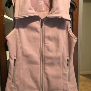 Calvin Klein light pink fleece vest